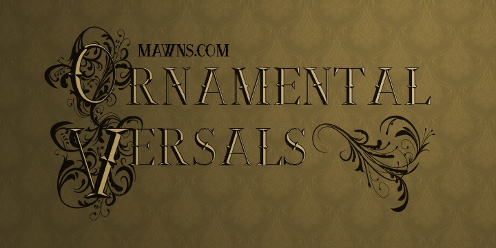 Пример шрифта Ornamental Versals